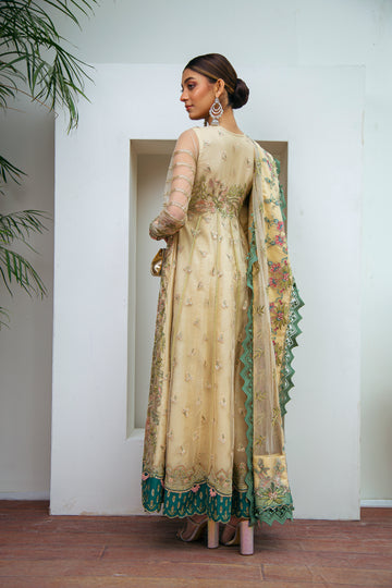 Jasmine gold Frock (D-05)